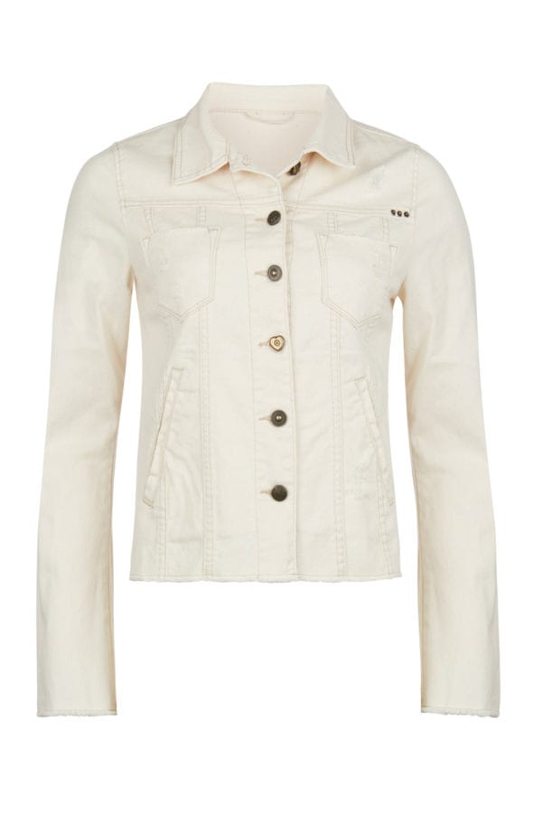 Fitted Jeans Jacket - Cream