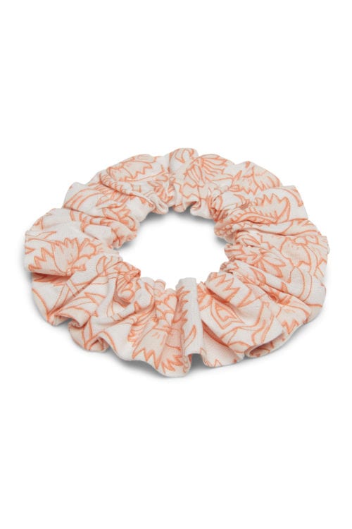 Scrunchie Floral Printed Terra – Orange