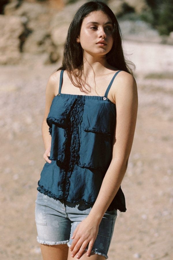Frilled Top Paloma - Blue