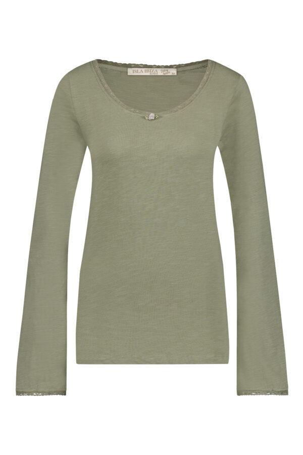Long Sleeve Basic T-Shirt Army – Green