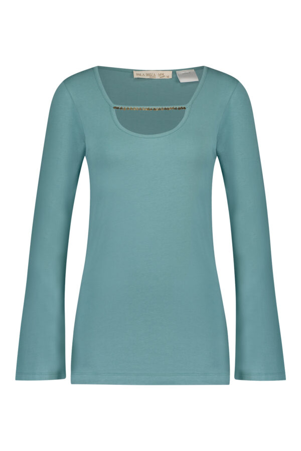 Long Sleeves T-Shirt Coins – Turquoise