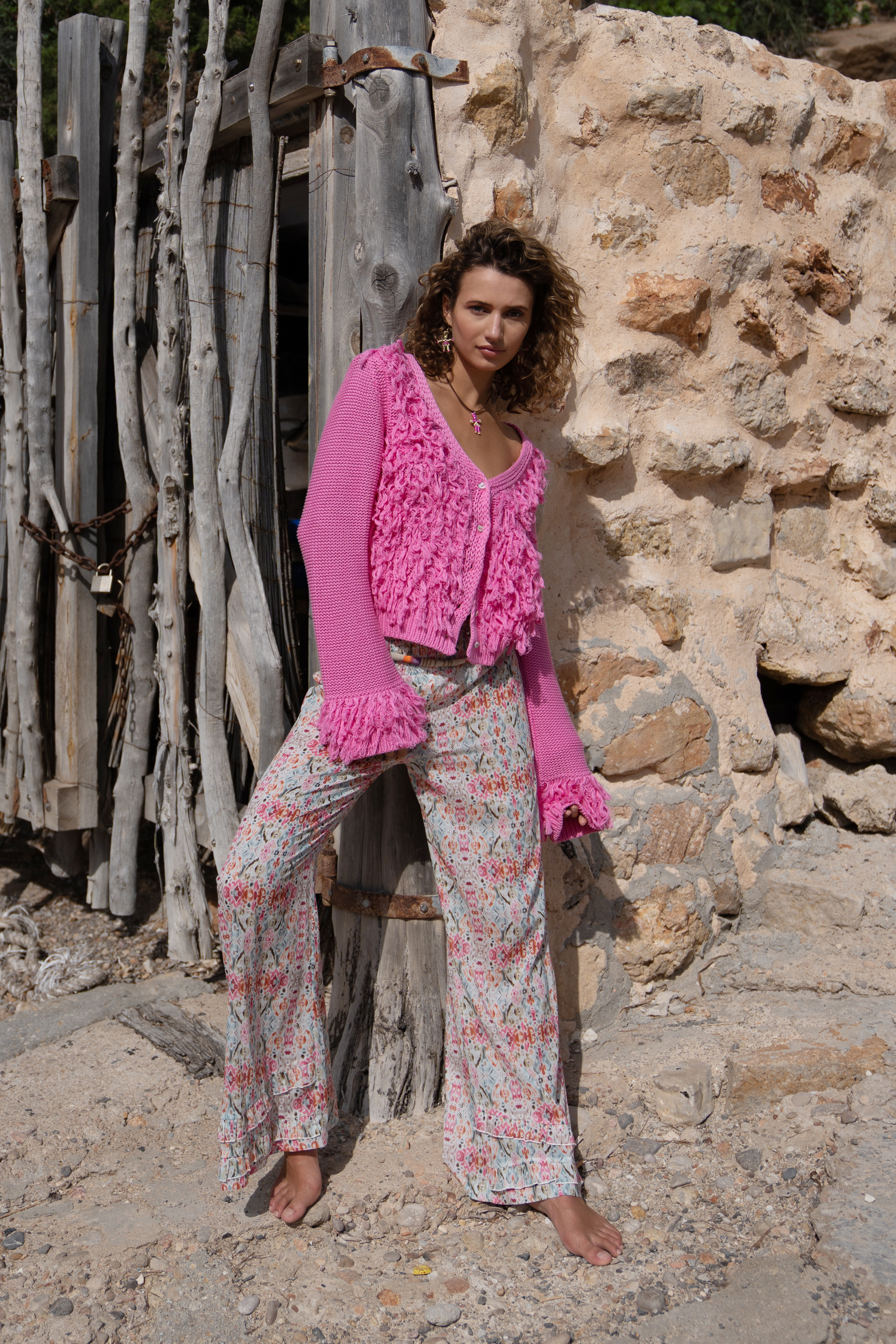 Baggy Pants Ethnic Dreams – Pink