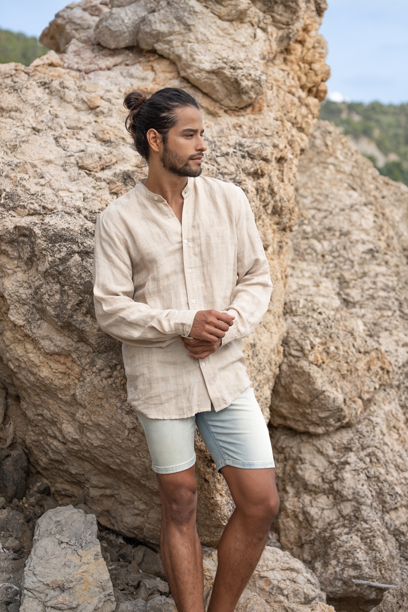 Men's Shirt Formentera Khaki – Brown