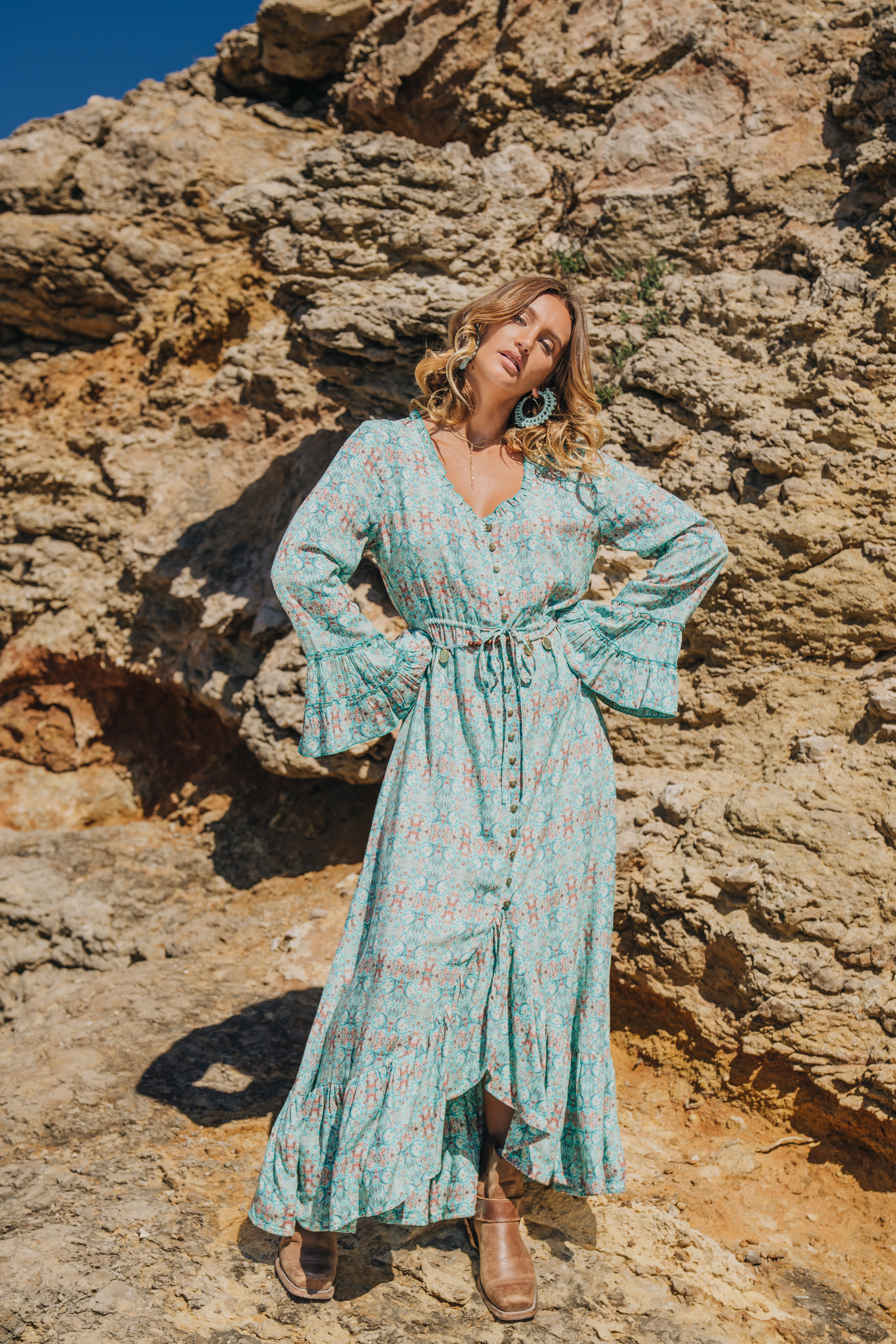 Maxi Dress Bohemian Fantasy – Turquoise